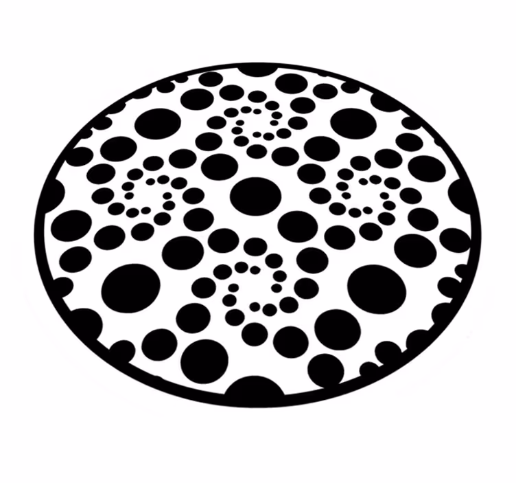 Vinyl Teppich geometrisch kreisförmiges gepunktetes muster - TenStickers