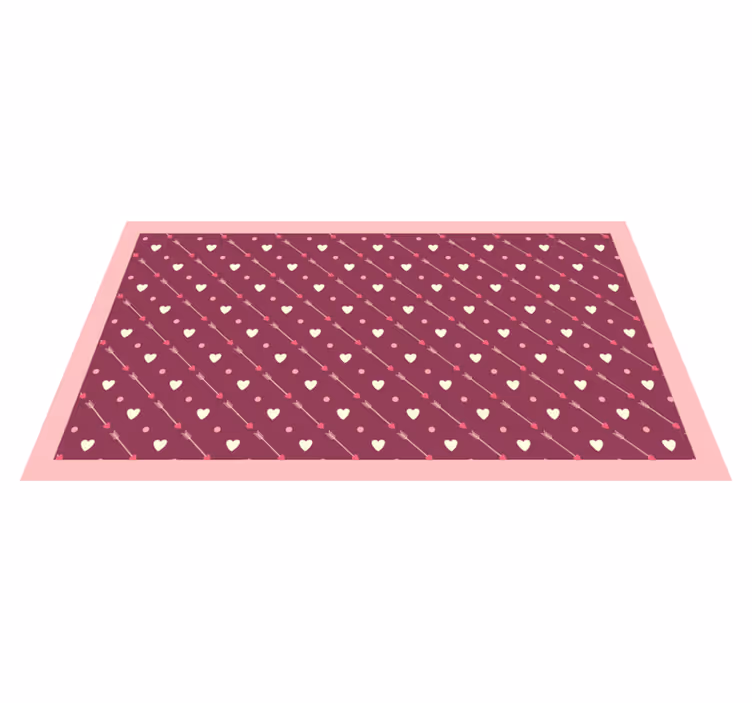 Vinylteppich kindlich diagonales herzmuster - TenStickers