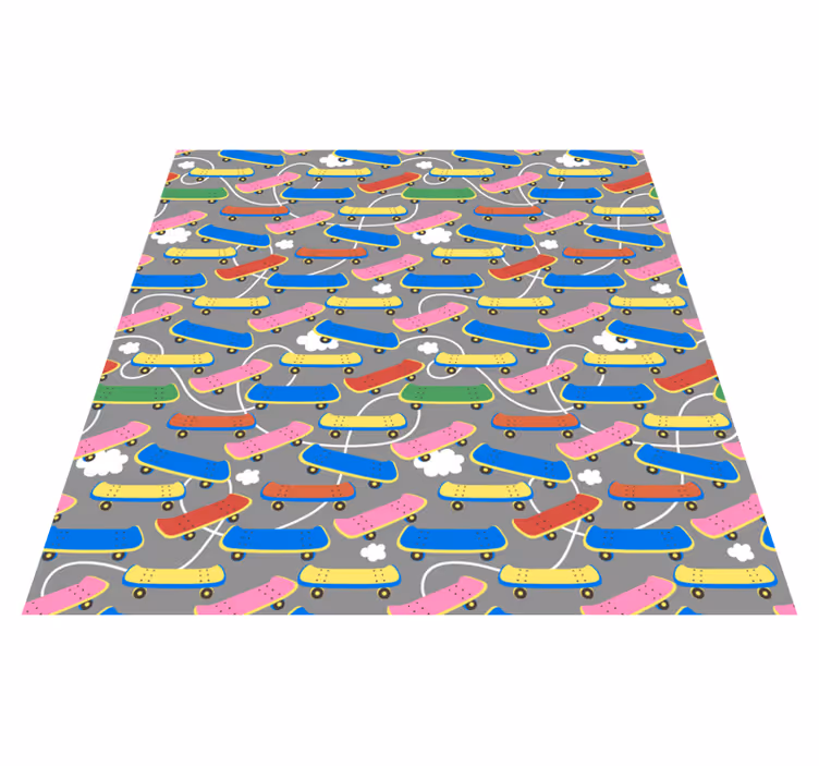 Vinylteppich kindlich skateboard-muster - TenStickers