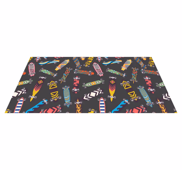 Vinyl Teppich Spiele skateboard-muster - TenStickers