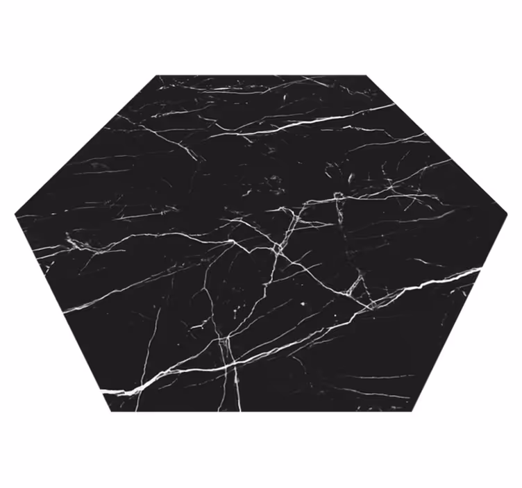 Vinyl Teppich Marmor marmor sechseck - TenStickers