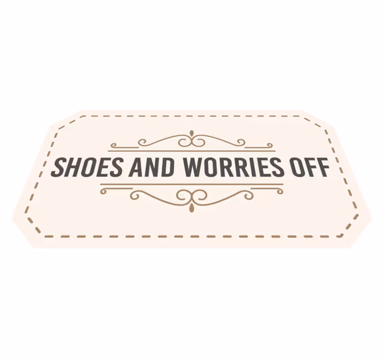 Vinyl Teppich Spruch schuhe sorgen aus - TenStickers