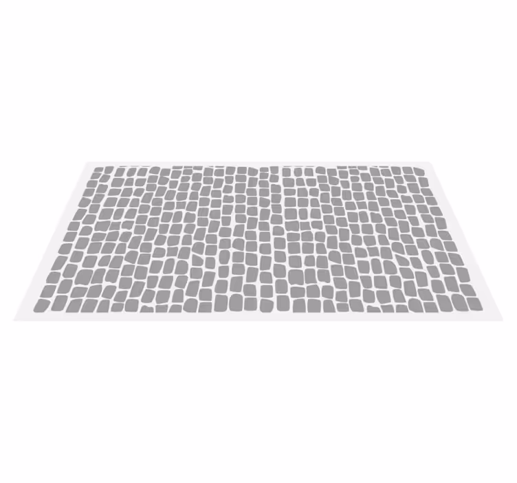 Vinyl Teppich Fliesenoptik monochromes gitter - TenStickers