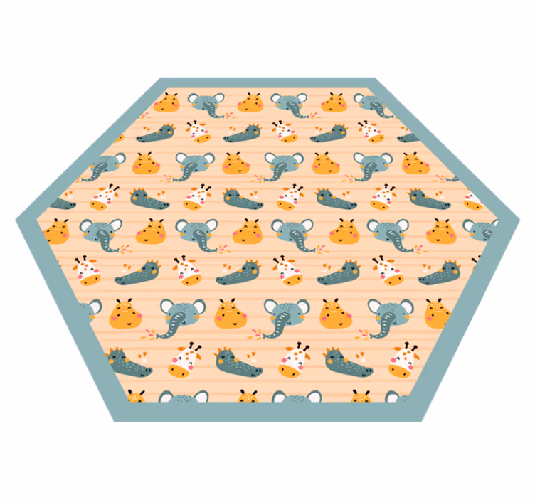 Vinylteppich kindlich safari-tiermuster - TenStickers