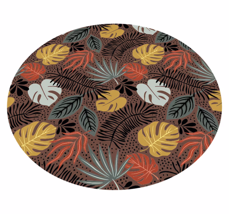 Vinyl Teppich Natur tropische blattillustration - TenStickers