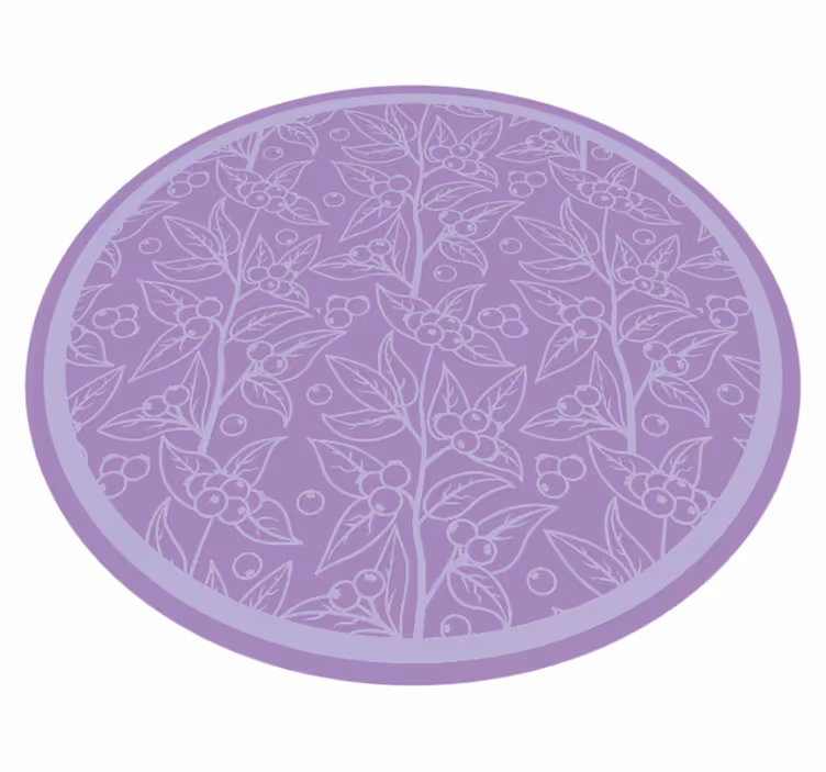 Vinyl Teppich Blumen lavendelbeerenzweige - TenStickers