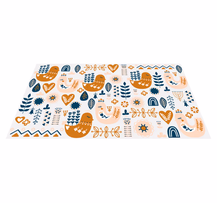 Vinyl Teppich Kinder verspielte kinderzimmermuster - TenStickers