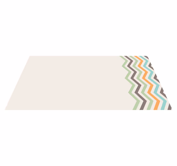 Vinyl Teppich gestreift chevron-musterstil - TenStickers