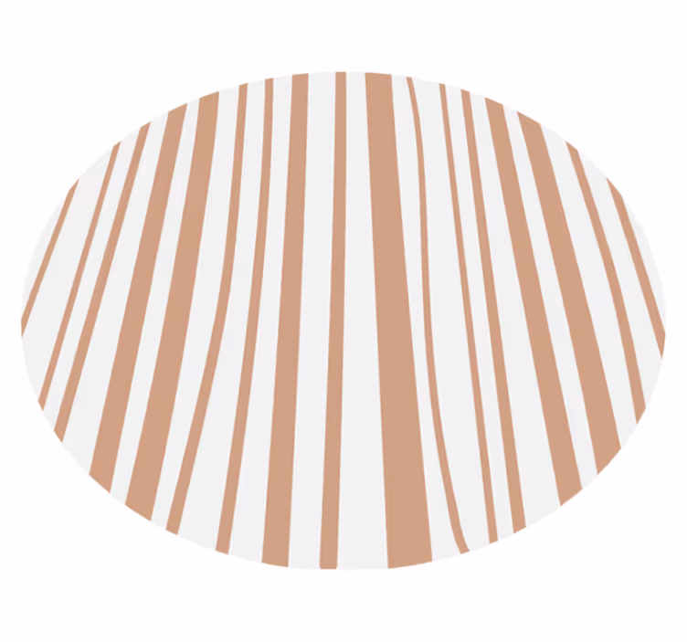 Vinyl Teppich rund sanft gestreifte eleganz - TenStickers