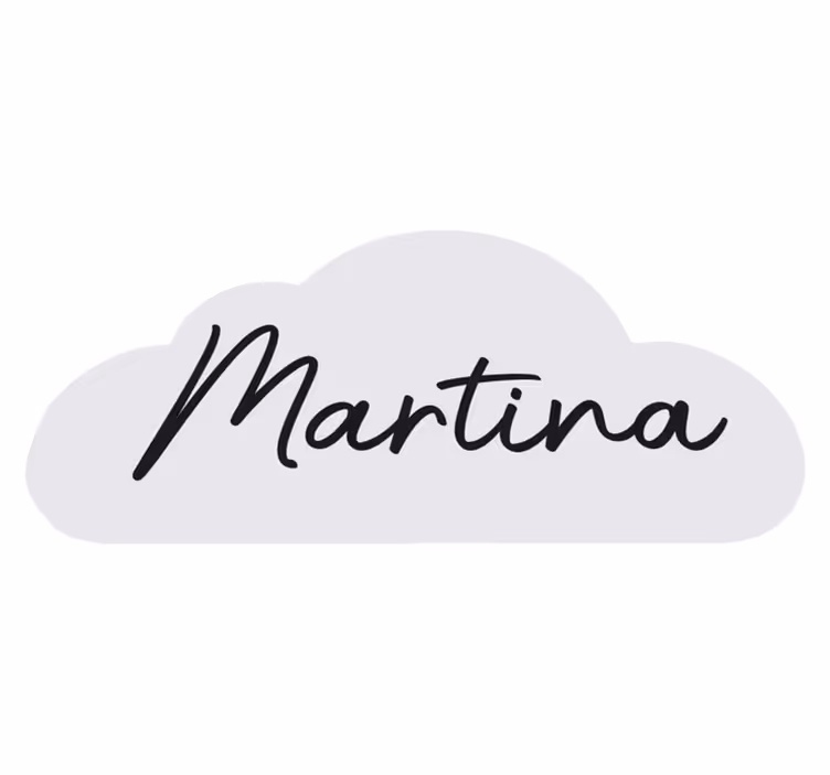 Vinylteppich mit Name Graue wolke mit Namen - TenStickers