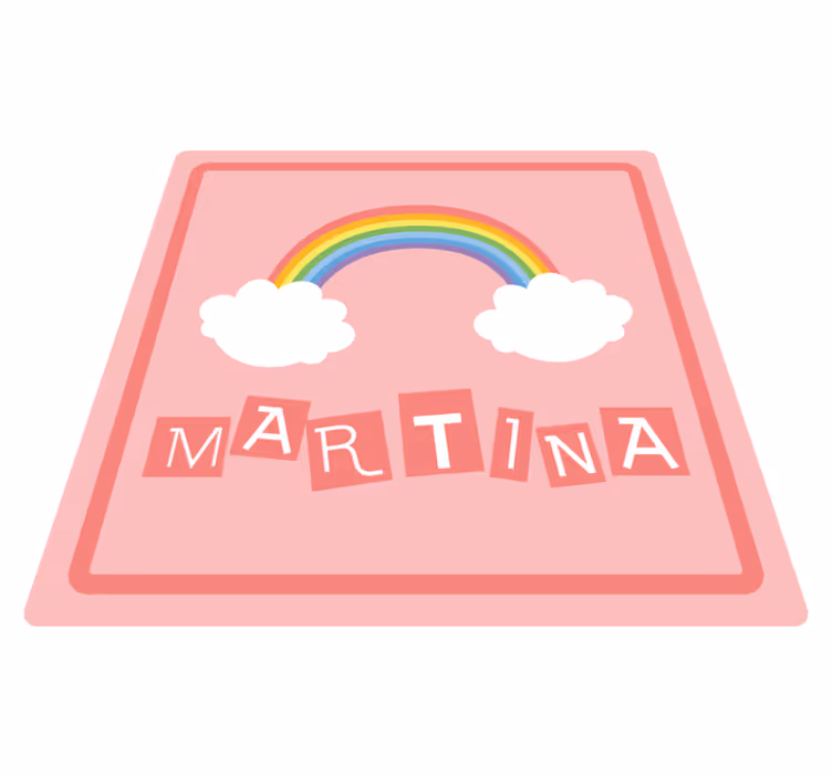 Vinyl Teppich mit Namen regenbogen-namensanzeige - TenStickers