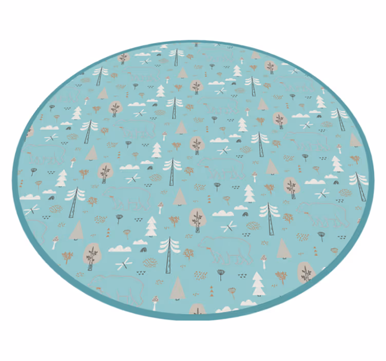 Vinyl Teppich Baby waldtierszene - TenStickers
