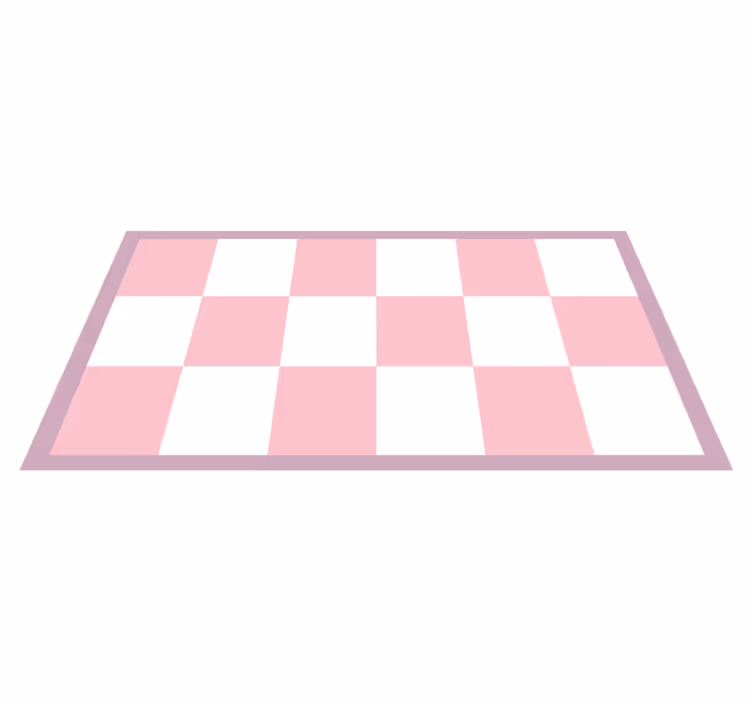 Vinyl Teppich Kinder kariertes rosa muster - TenStickers