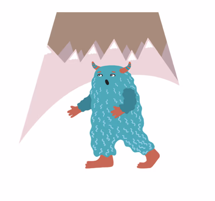 Vinylteppich kindlich nordischer monstercharakter - TenStickers