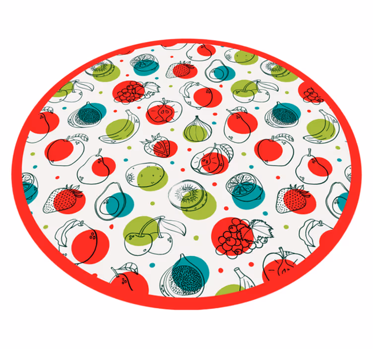 Vinyl Teppich Küche obst einfaches motiv - TenStickers