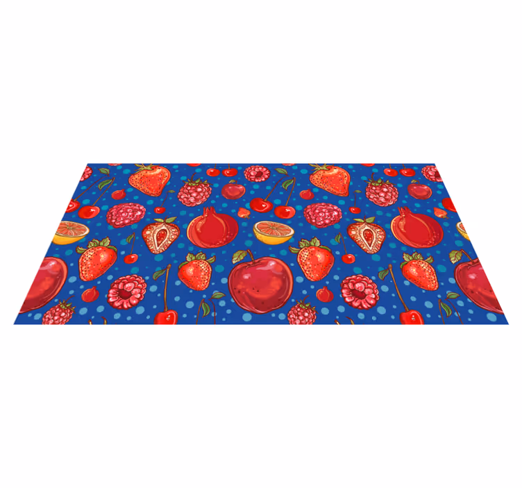 Vinyl Teppich Küche buntes beerendesign - TenStickers