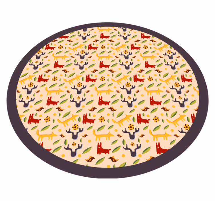 Vinylteppich kindlich bunte waldtiere - TenStickers
