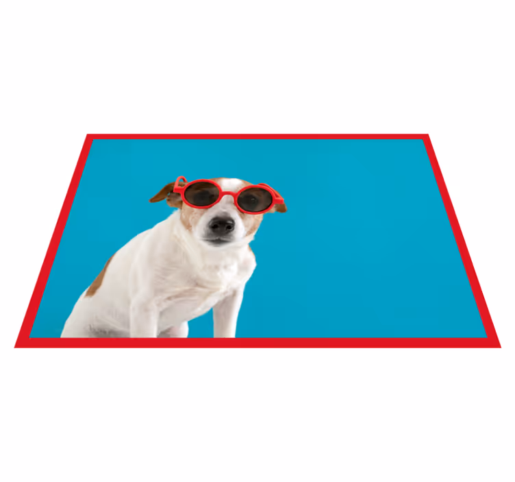 Vinyl Teppich Tiere schickes hundeportrait - TenStickers