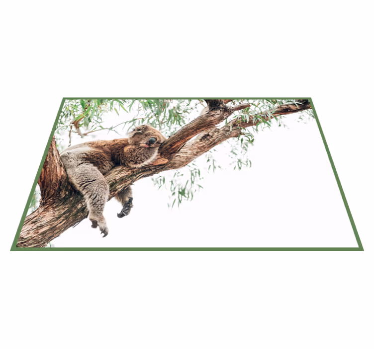 Vinyl Teppich Tiere koala-baumszene - TenStickers