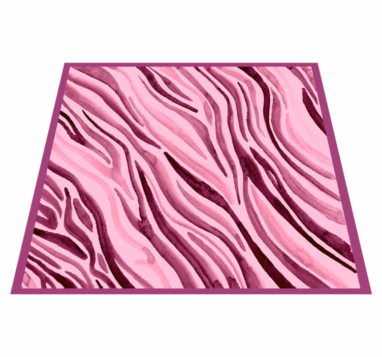 Vinyl Teppich Tiermuster rosa zebrastreifen - TenStickers