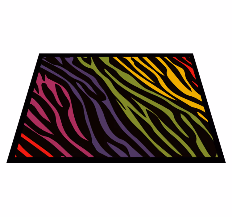 Vinyl Teppich Tiermuster lebendige zebrastreifen - TenStickers
