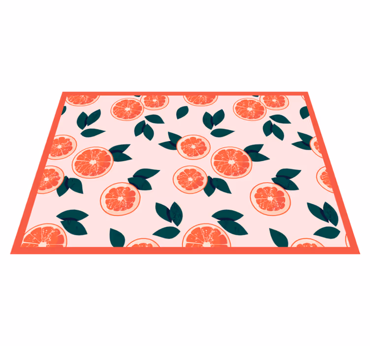 Vinyl teppich blumen in pinken zitrusblüten - TenStickers