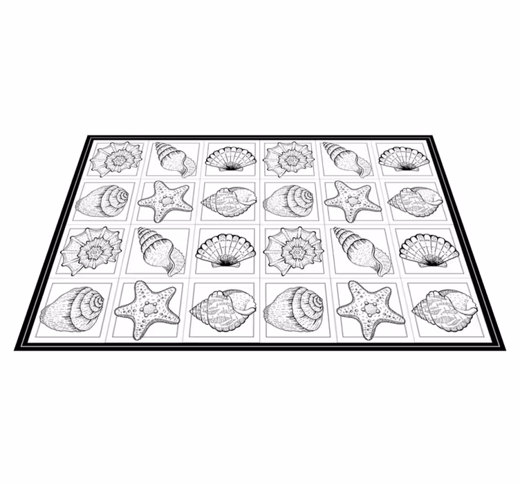 Vinyl Teppich Natur muschel-kunstwerk - TenStickers