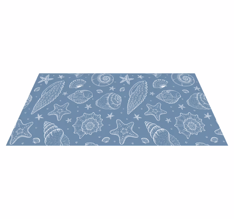 Vinyl Teppich Bad muschelmuster - TenStickers