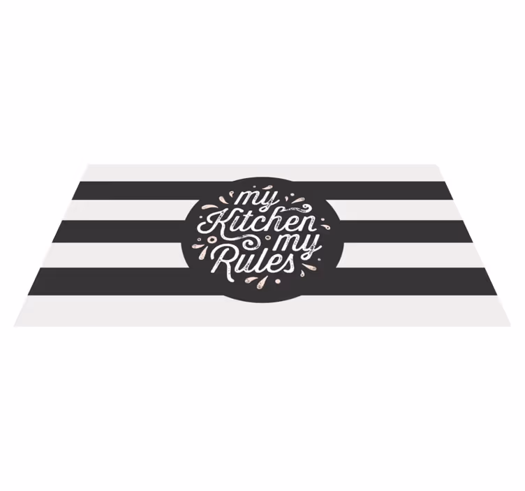 Vinyl teppich küche meine küche meine regeln - TenStickers