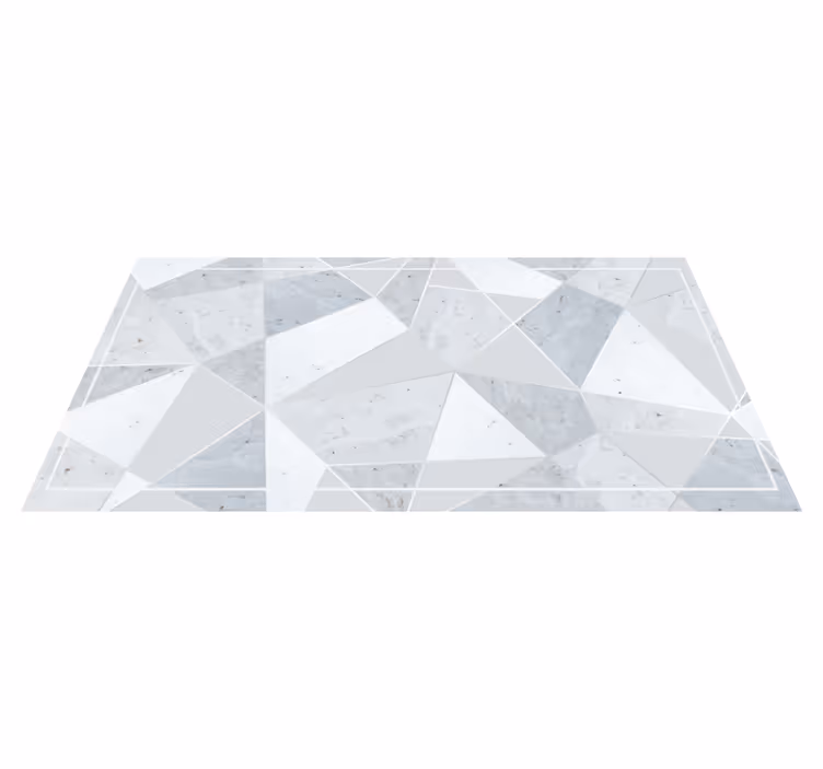 Vinyl Teppich Marmor geometrisches graues muster - TenStickers