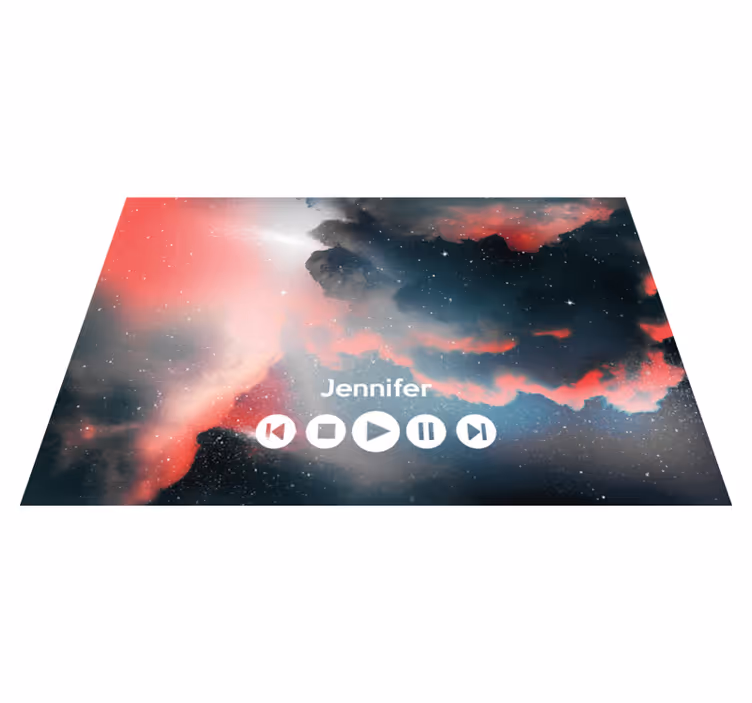 Vinyl teppich jugendzimmer weltraum musikdesign - TenStickers