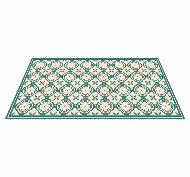 Vinyl Teppich Marmor elegantes florales element - TenStickers