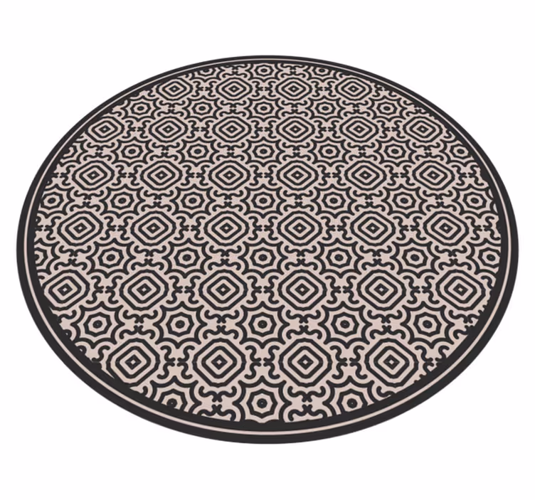 Vinyl teppich mosaik klassisches muster rund - TenStickers