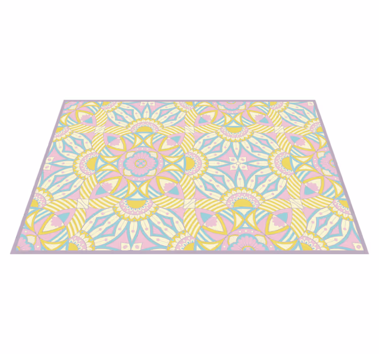 Vinyl Teppich Mandala komplexe geometrische anordnungen - TenStickers