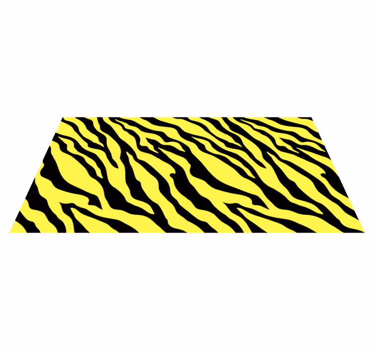 Vinyl Teppich Tiermuster gelber zebradruck - TenStickers