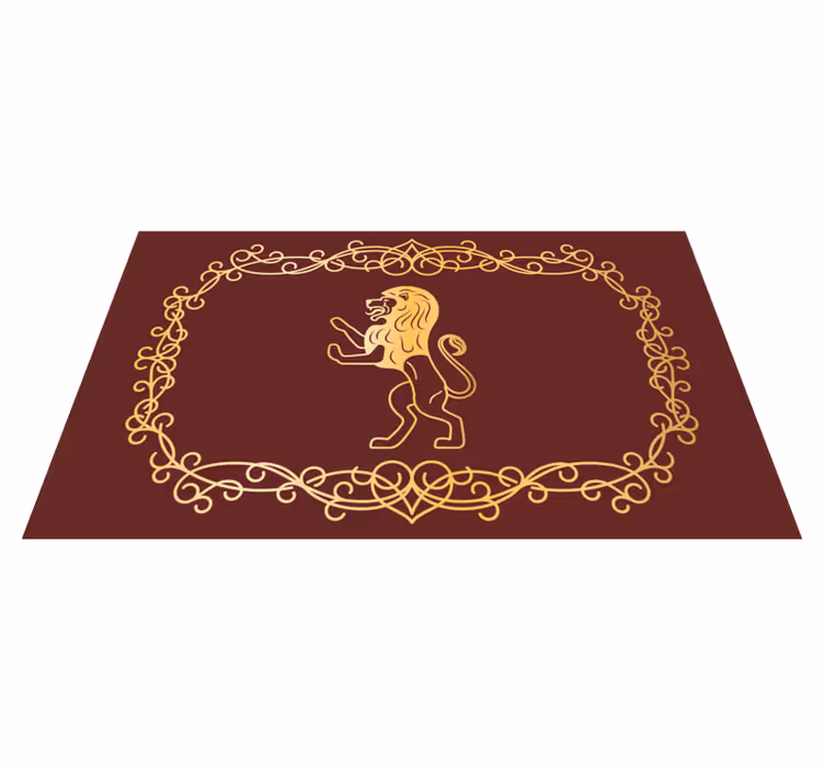 Vinyl Teppich Tiere löwenemblem-design - TenStickers