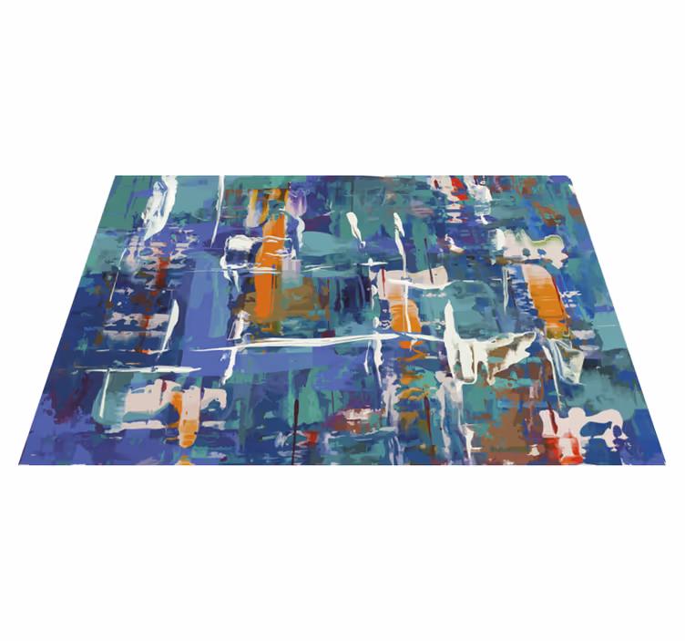 Vinyl Teppich Imitation bunte abstrakte spritzer - TenStickers