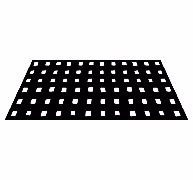 Vinyl teppich minimalistisch in schwarz-weißem quadratmuster - TenStickers