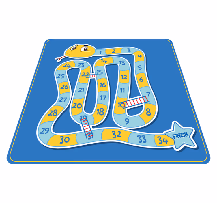 Vinyl Teppich Spiele schlange und leitern - TenStickers
