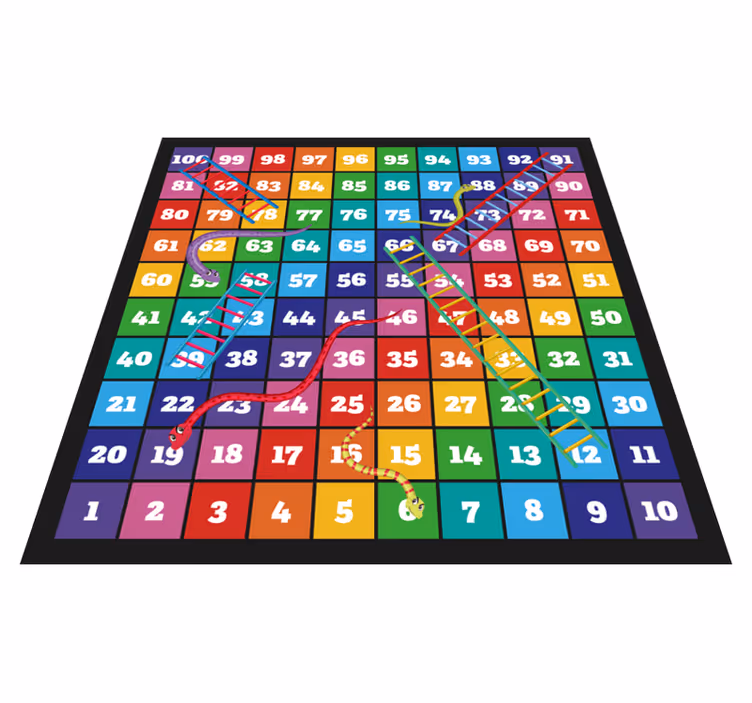 Vinyl teppich spiele schlange und leiter - TenStickers