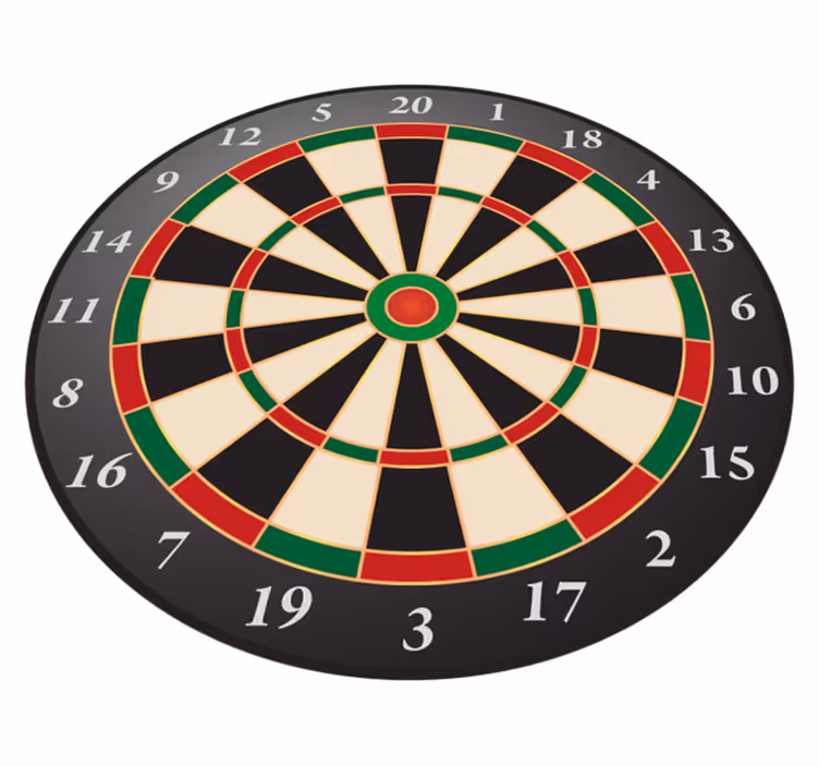Vinyl teppich jugendzimmer im dartboard stil - TenStickers