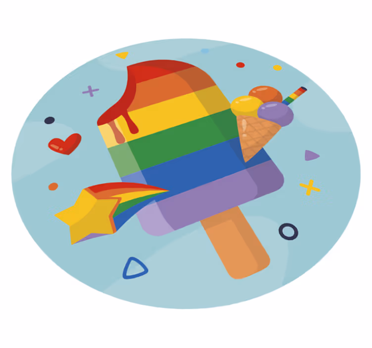 Vinylteppich kindlich buntes eis - TenStickers