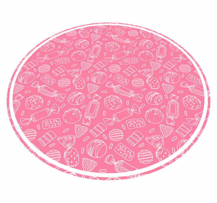 Vinylteppich kindlich cadny rosa muster - TenStickers