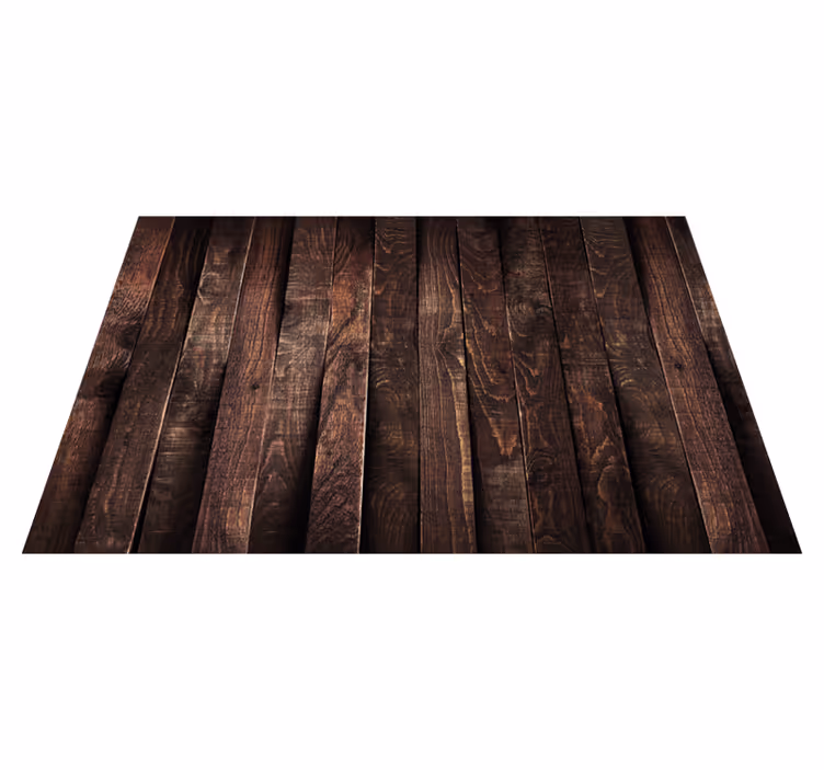 Vinyl Teppich Wohnzimmer dunkle holzdielen - TenStickers