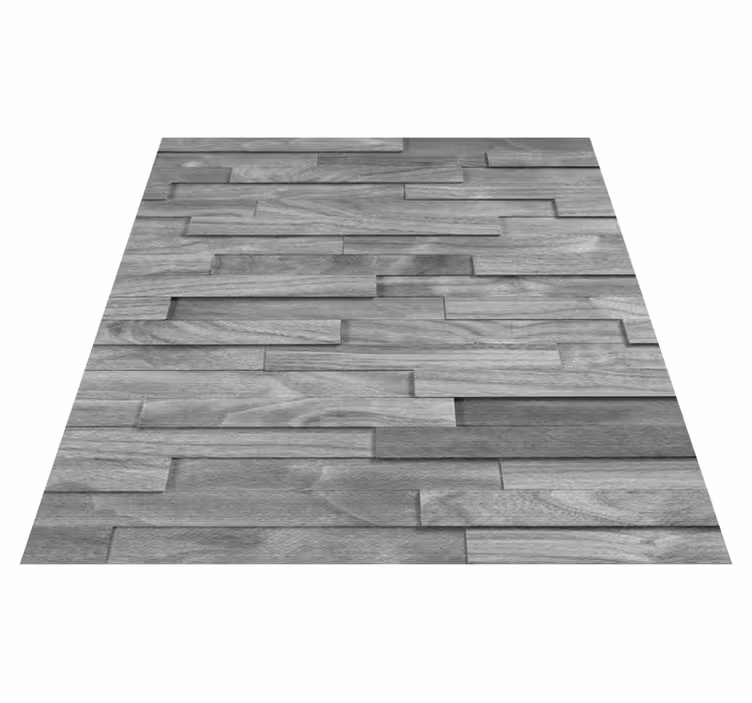Vinylteppich Holzoptik graue paneele - TenStickers