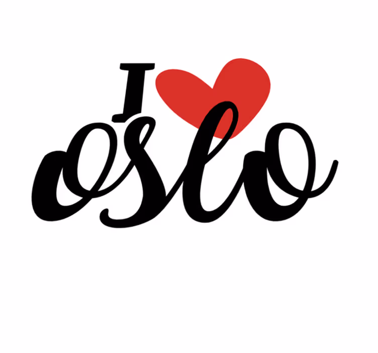Vinyl Teppich Spruch herzliche oslo-liebe - TenStickers