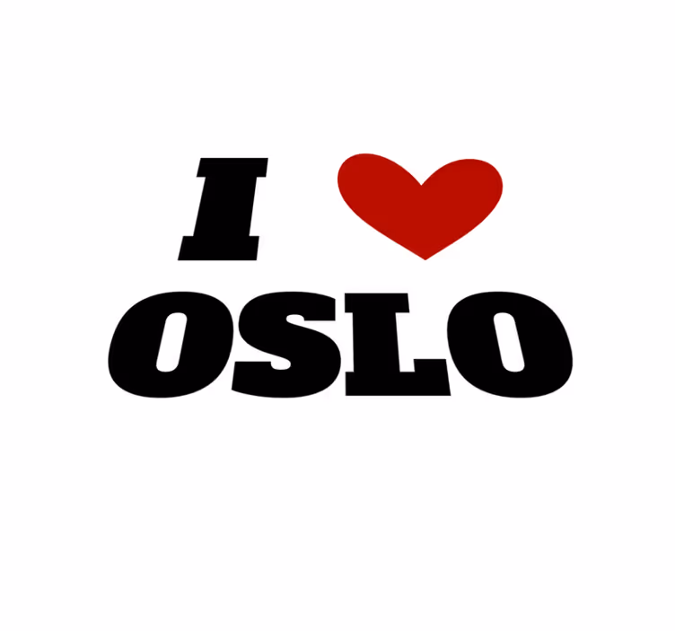 Vinyl Teppich Spruch ich liebe oslo - TenStickers