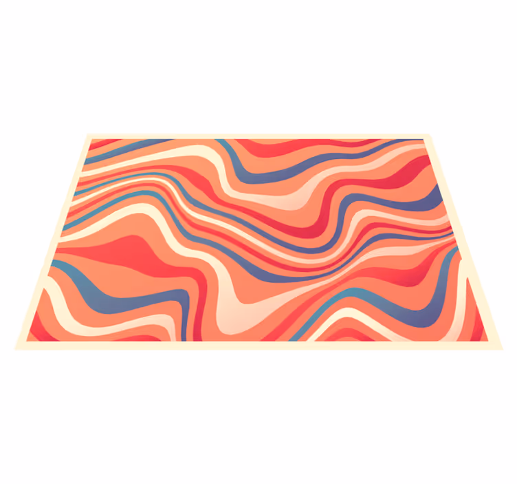 Vinyl Teppich modern welliges farbschema - TenStickers