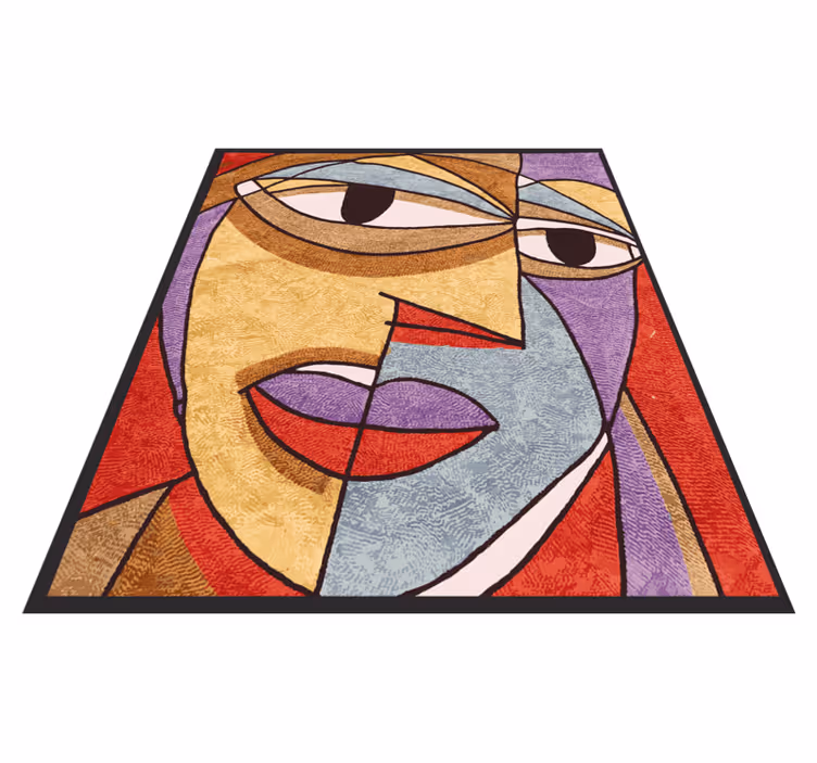 Vinylteppich modern Geometrisches gesicht der modernen kunst - TenStickers