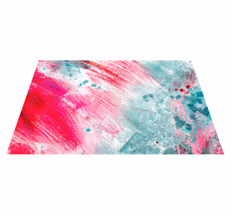 Vinylteppich kindlich in abstraktem pink splash - TenStickers